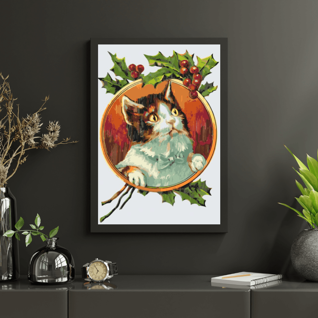 Diamond Painting - Chat sous la vigne - SEOS®