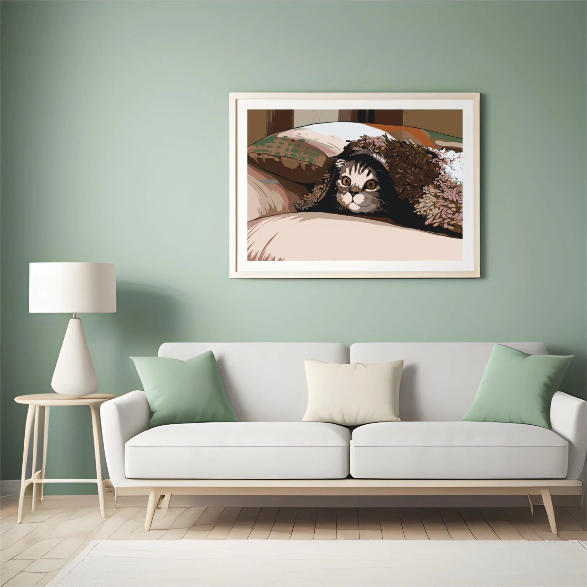 Diamond Painting - Chat sous l'oreiller - SEOS®