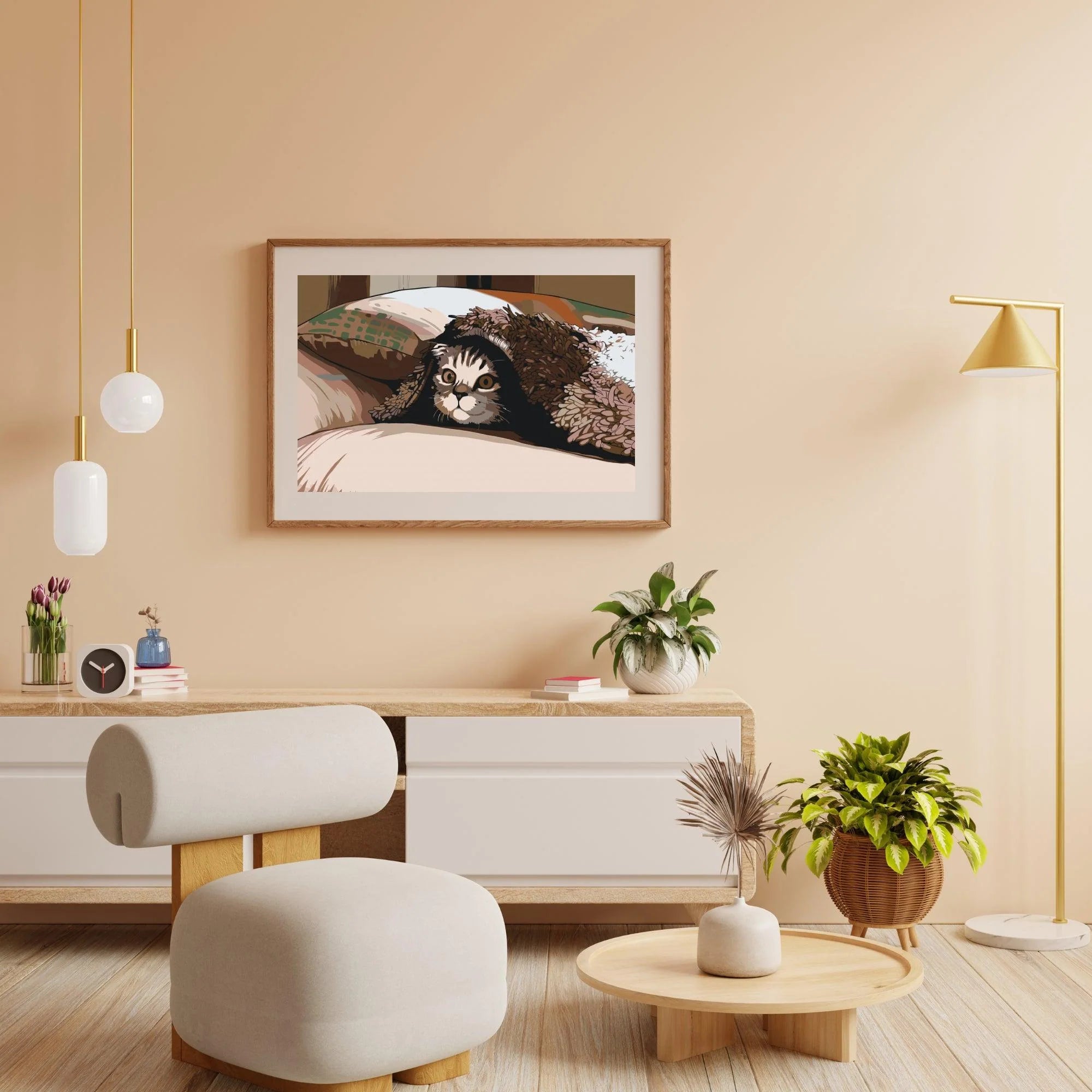 Diamond Painting - Chat sous l'oreiller - SEOS®