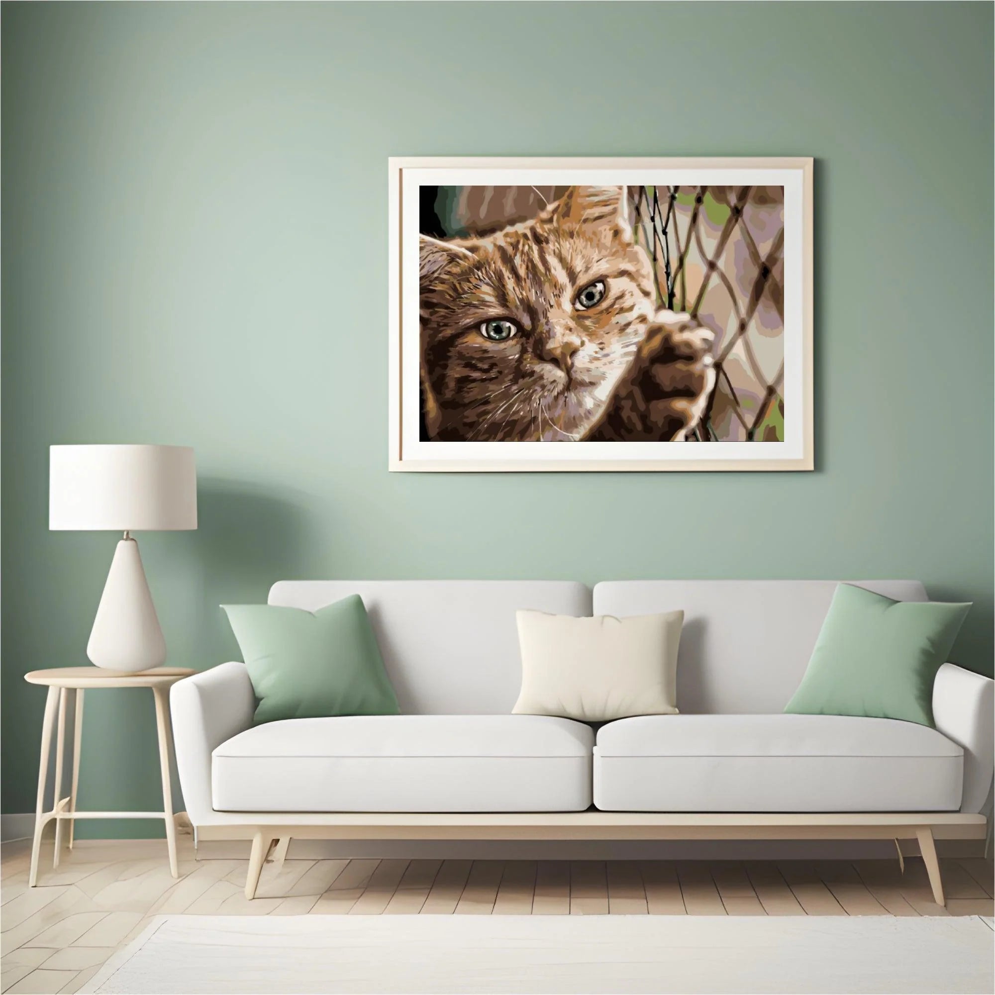 Diamond Painting - Chat sur la clôture - SEOS®