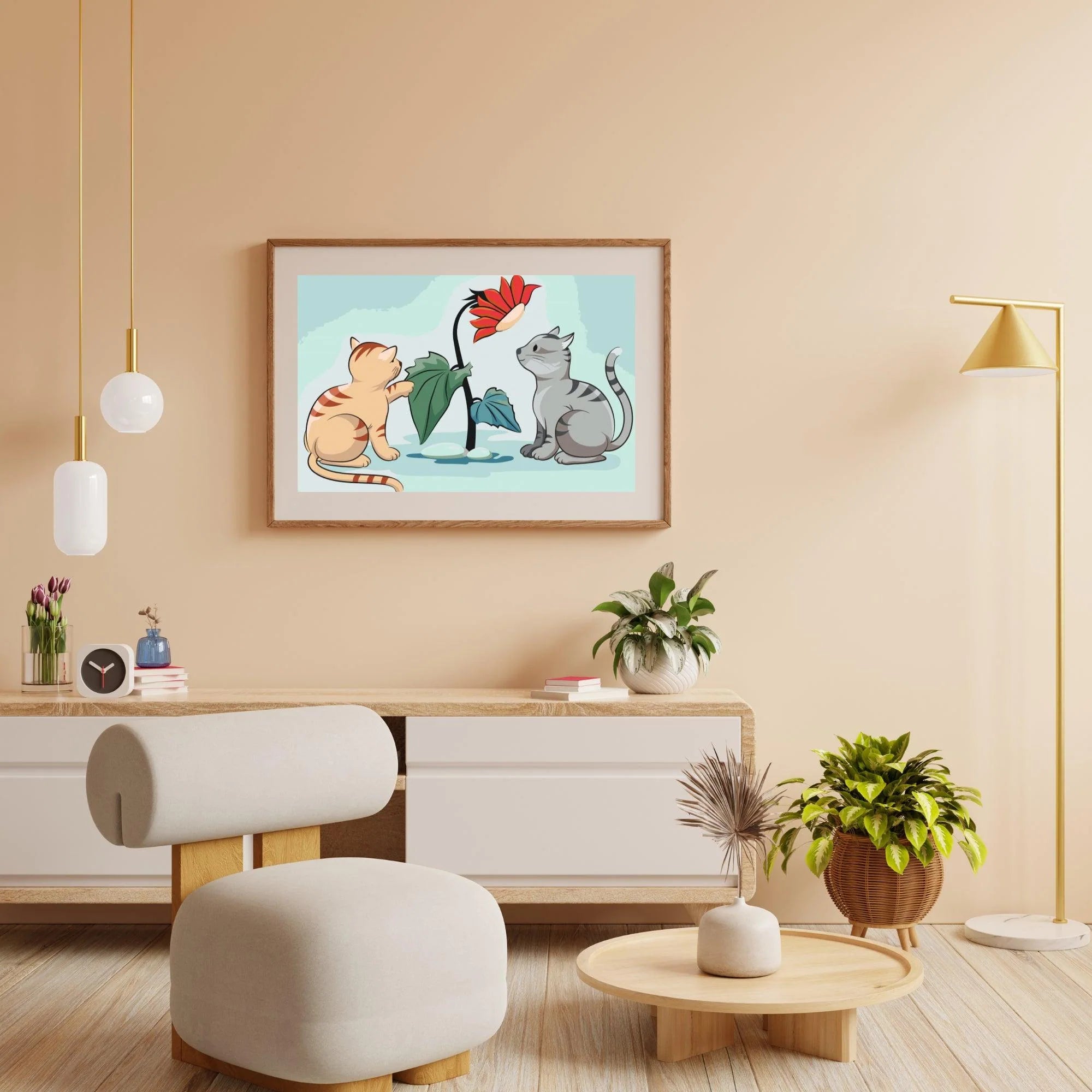 Diamond Painting - Chats et fleurs - SEOS®