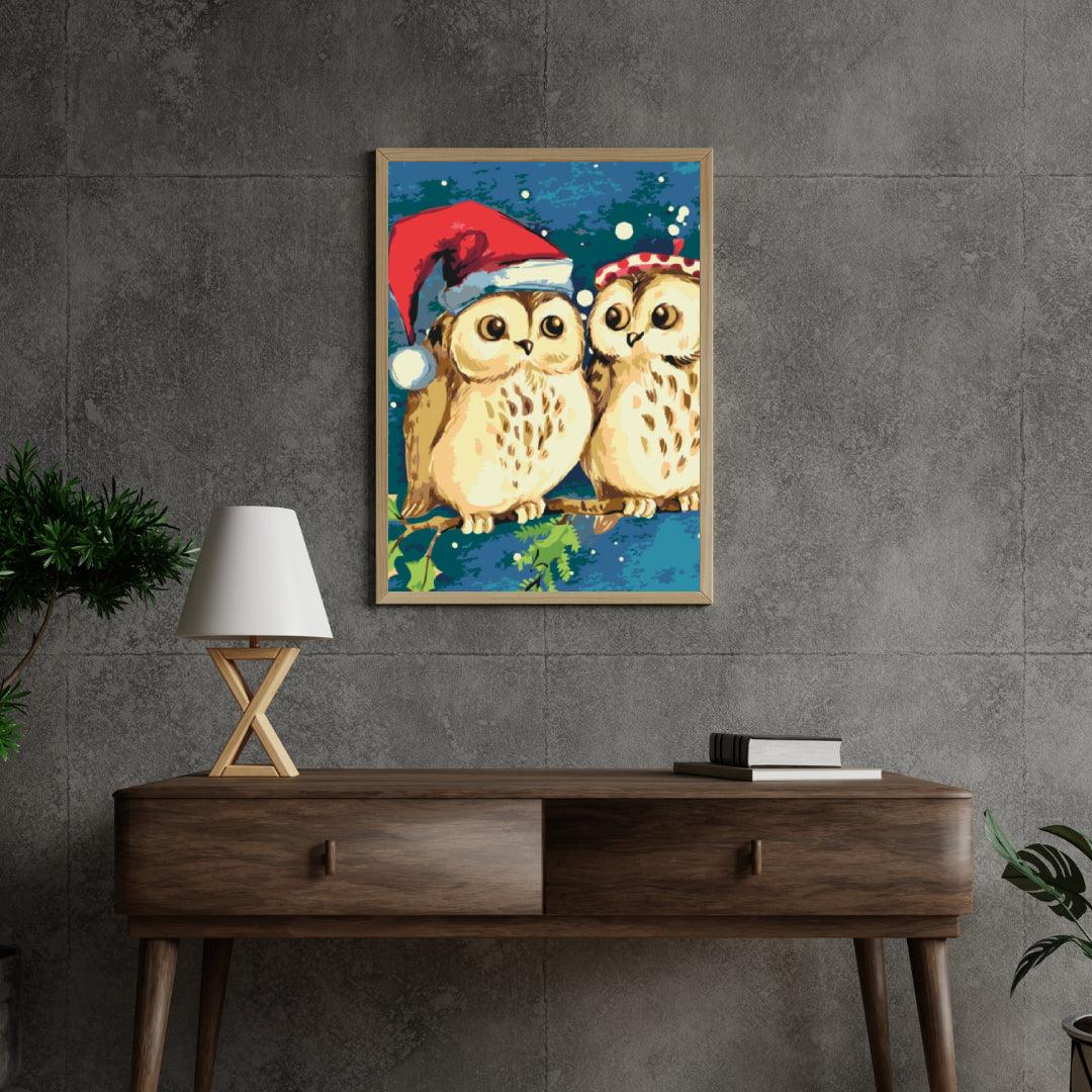 Diamond Painting - Hiboux de Noël - SEOS Shop ®