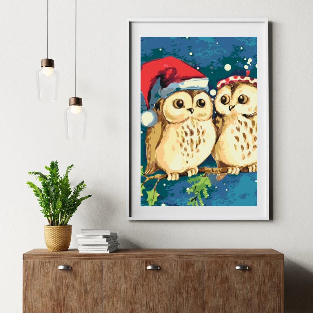 Diamond Painting - Hiboux de Noël - SEOS Shop ®
