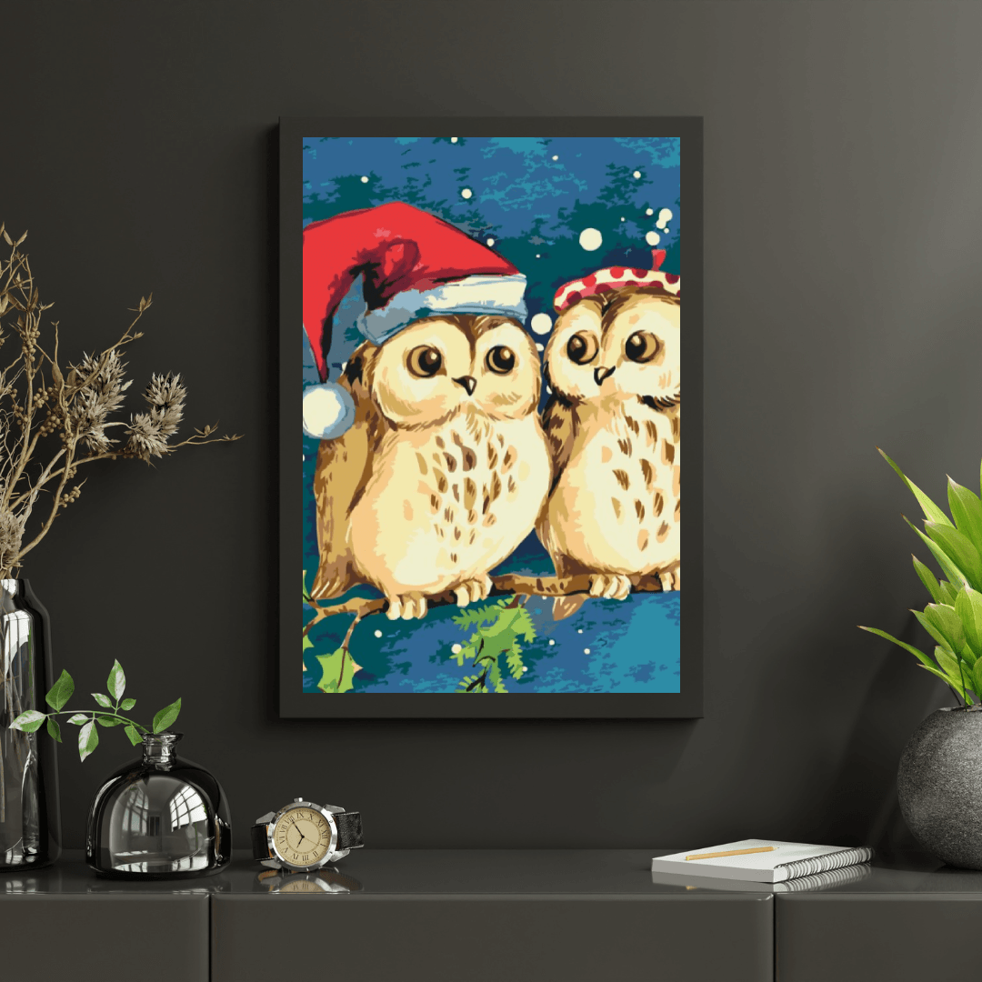 Diamond Painting - Hiboux de Noël - SEOS Shop ®
