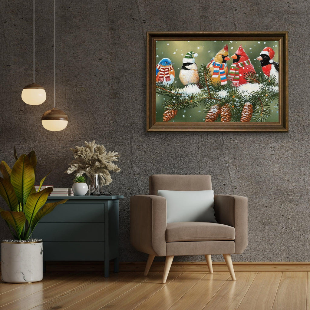 Diamond Painting - Oiseaux de Noël - SEOS®