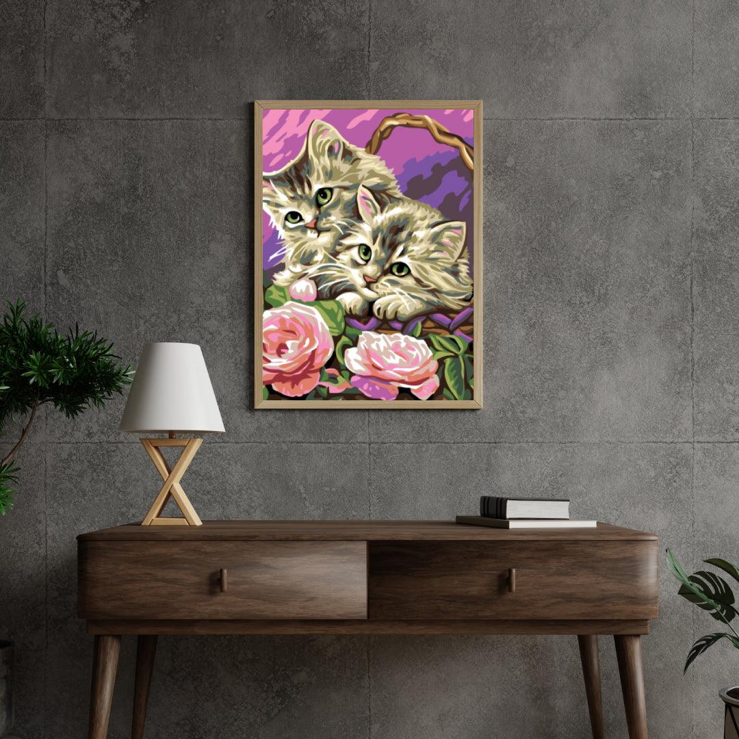 Diamond Painting - Kittens dans le panier - SEOS®