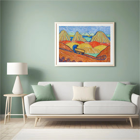 Diamond Painting - Ouvrier en argile avec une charrette jaune - SEOS Shop ®
