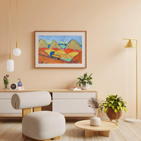Diamond Painting - Ouvrier en argile avec une charrette jaune - SEOS Shop ®