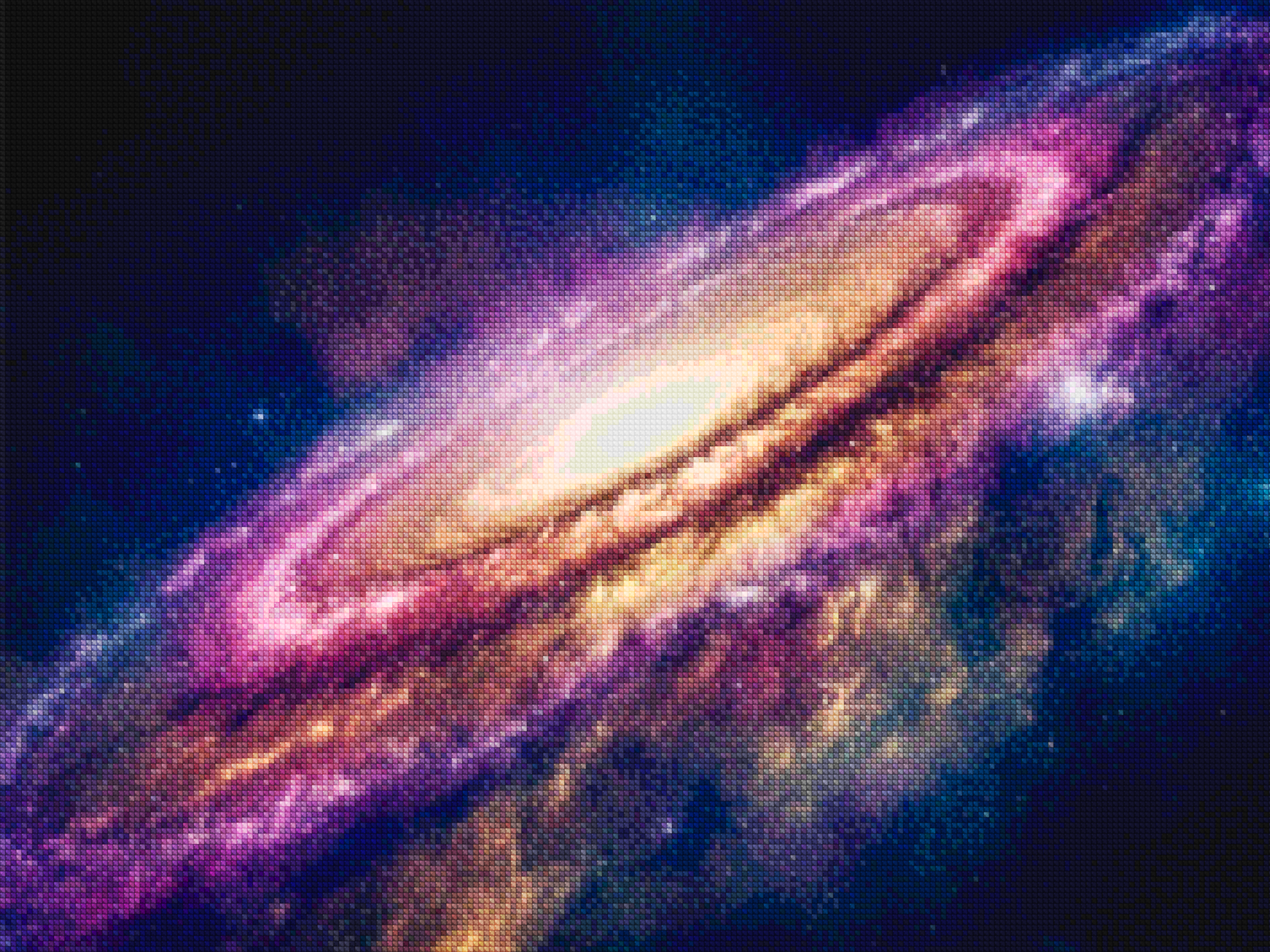 Diamond Painting - Univers colorful avec étoiles et comètes