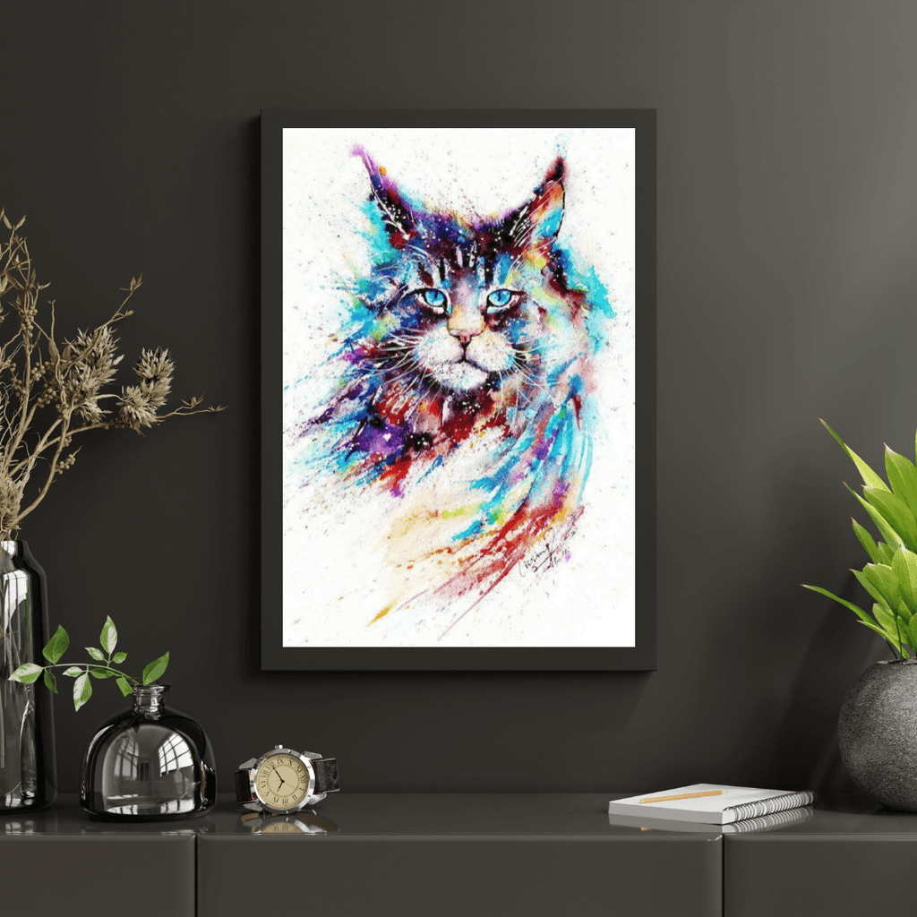 Diamond Painting - Chat Aquarelle Coloré - SEOS®