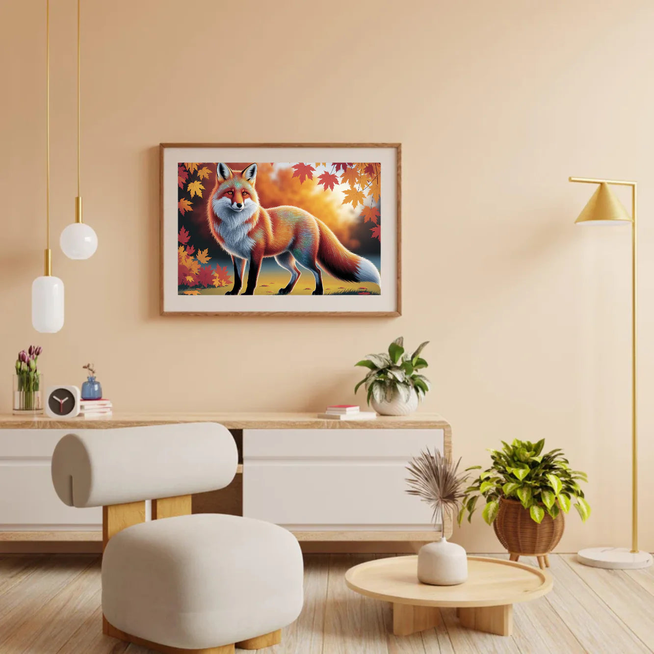 Diamond Painting - Renard coloré avec un pelage fluide