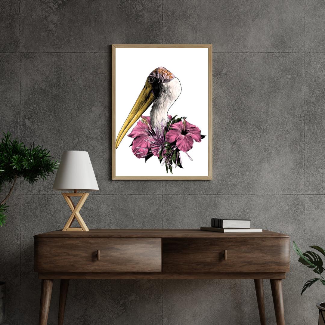 Diamond Painting - Tête d'une cigogne - SEOS®