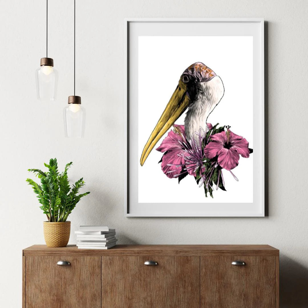 Diamond Painting - Tête d'une cigogne - SEOS®