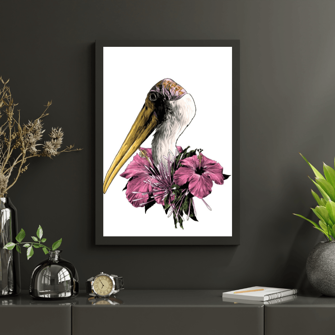 Diamond Painting - Tête d'une cigogne - SEOS®