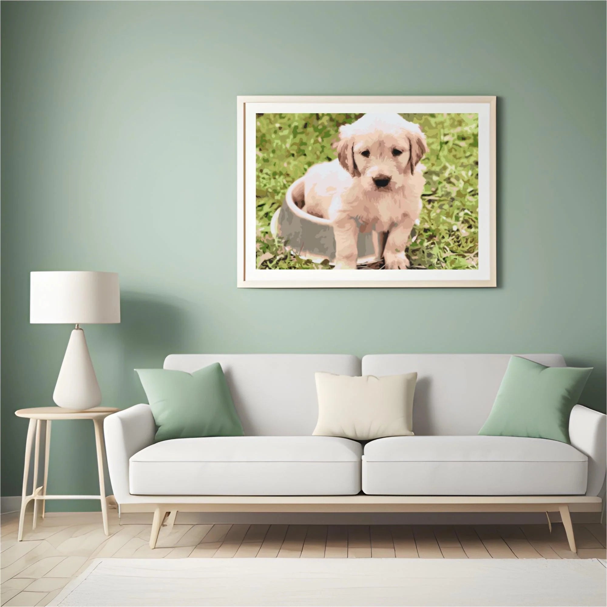Diamond Painting - Labrador dans un bol - SEOS®