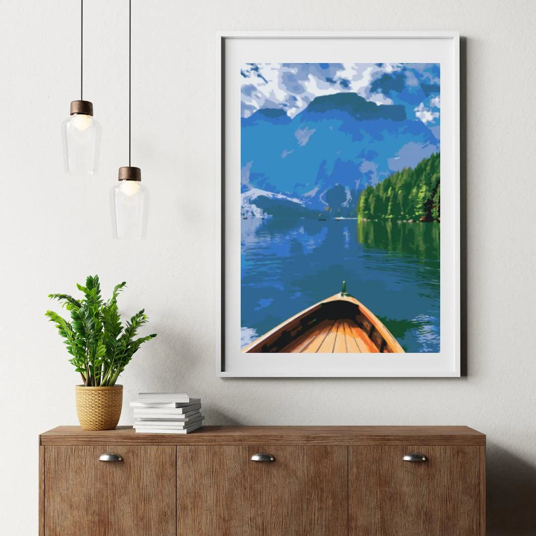 Diamond Painting - Lago di Braies, Italie - SEOS Shop ®