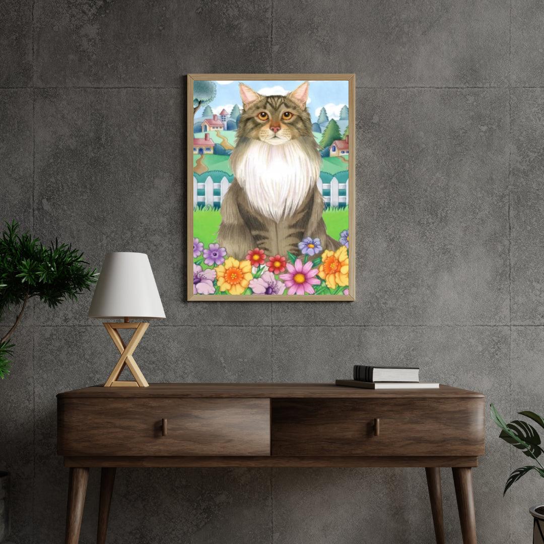 Diamond Painting - Printemps Maine Coon