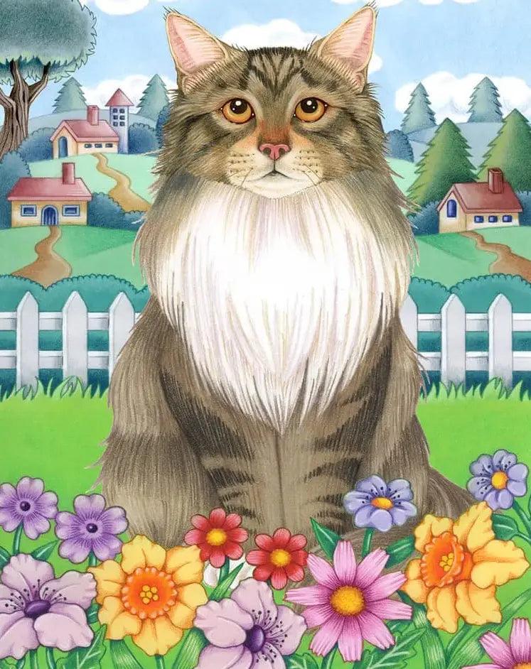 Diamond Painting - Printemps Maine Coon