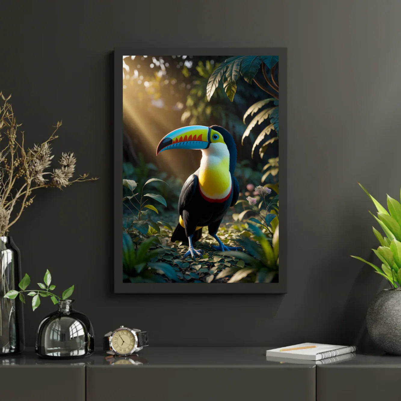 Diamond Painting - Toucan vivant dans une forêt tropicale