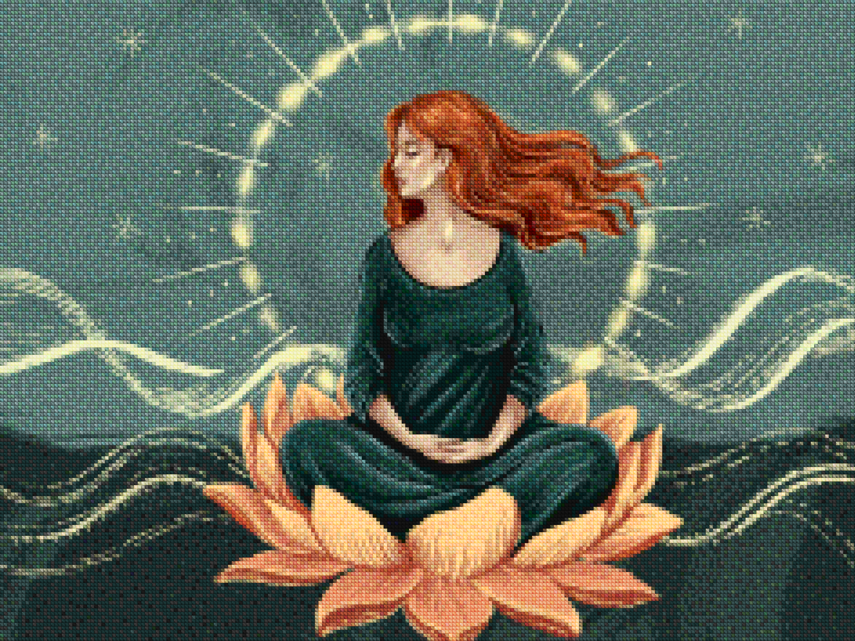 Diamond Painting - Lotus dans les étoiles