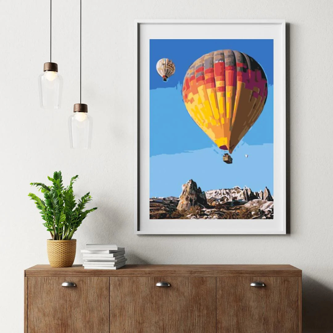 Diamond Painting - Ballons à air dans les montagnes - SEOS Shop ®