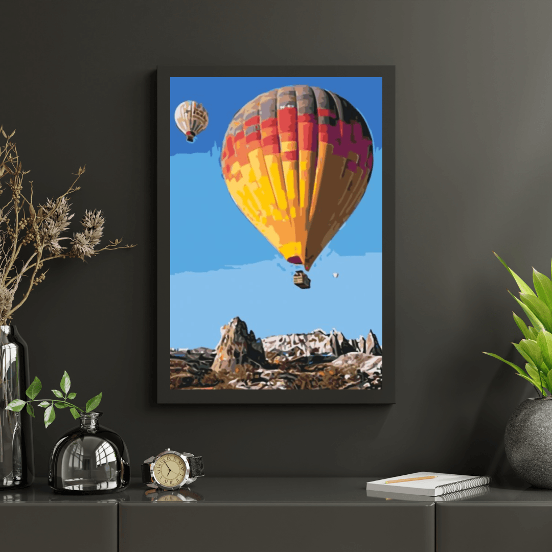Diamond Painting - Ballons à air dans les montagnes - SEOS Shop ®