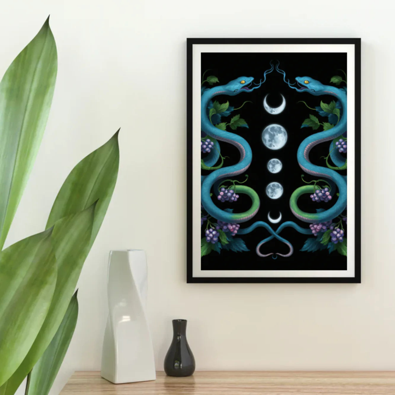 Diamond Painting - Phases de la lune des serpents jumeaux