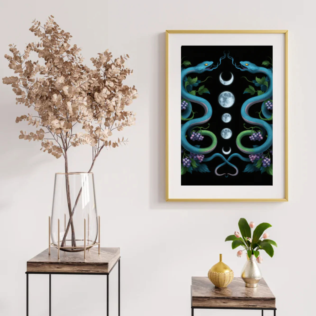 Diamond Painting - Phases de la lune des serpents jumeaux