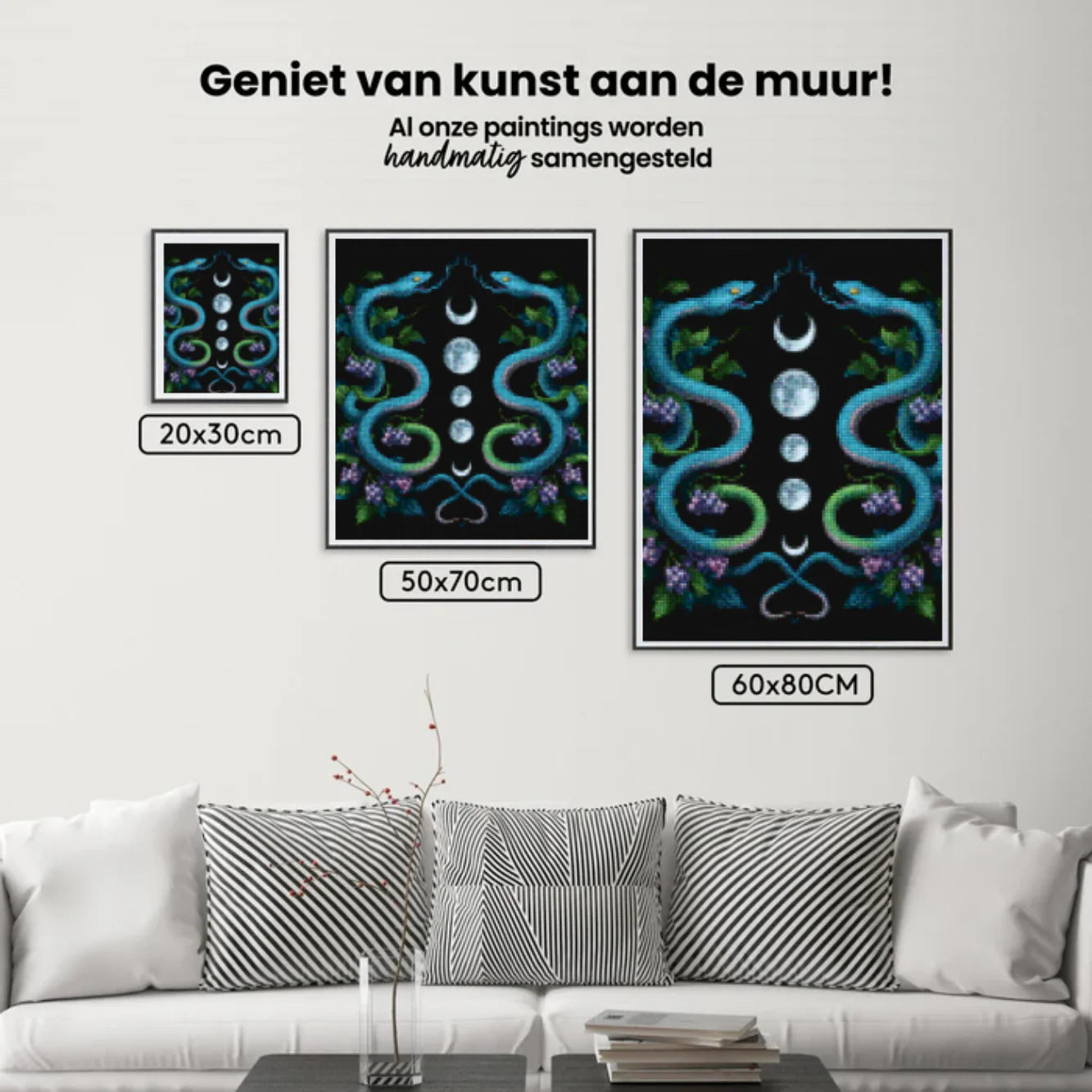Diamond Painting - Phases de la lune des serpents jumeaux
