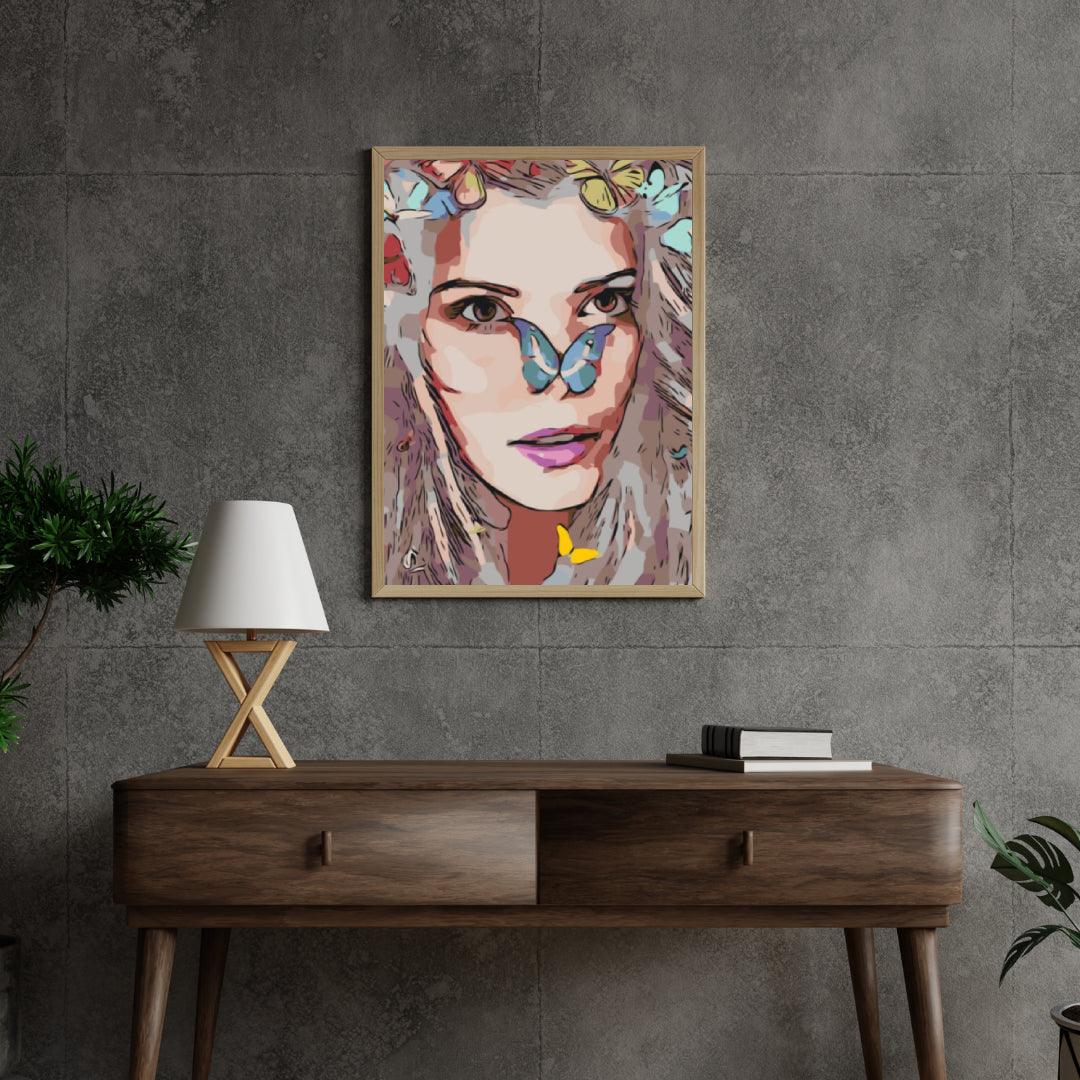 Diamond Painting - Fille avec des papillons - SEOS Shop ®