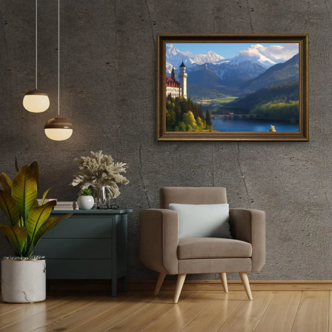 Diamond Painting - Château de montagne mystique