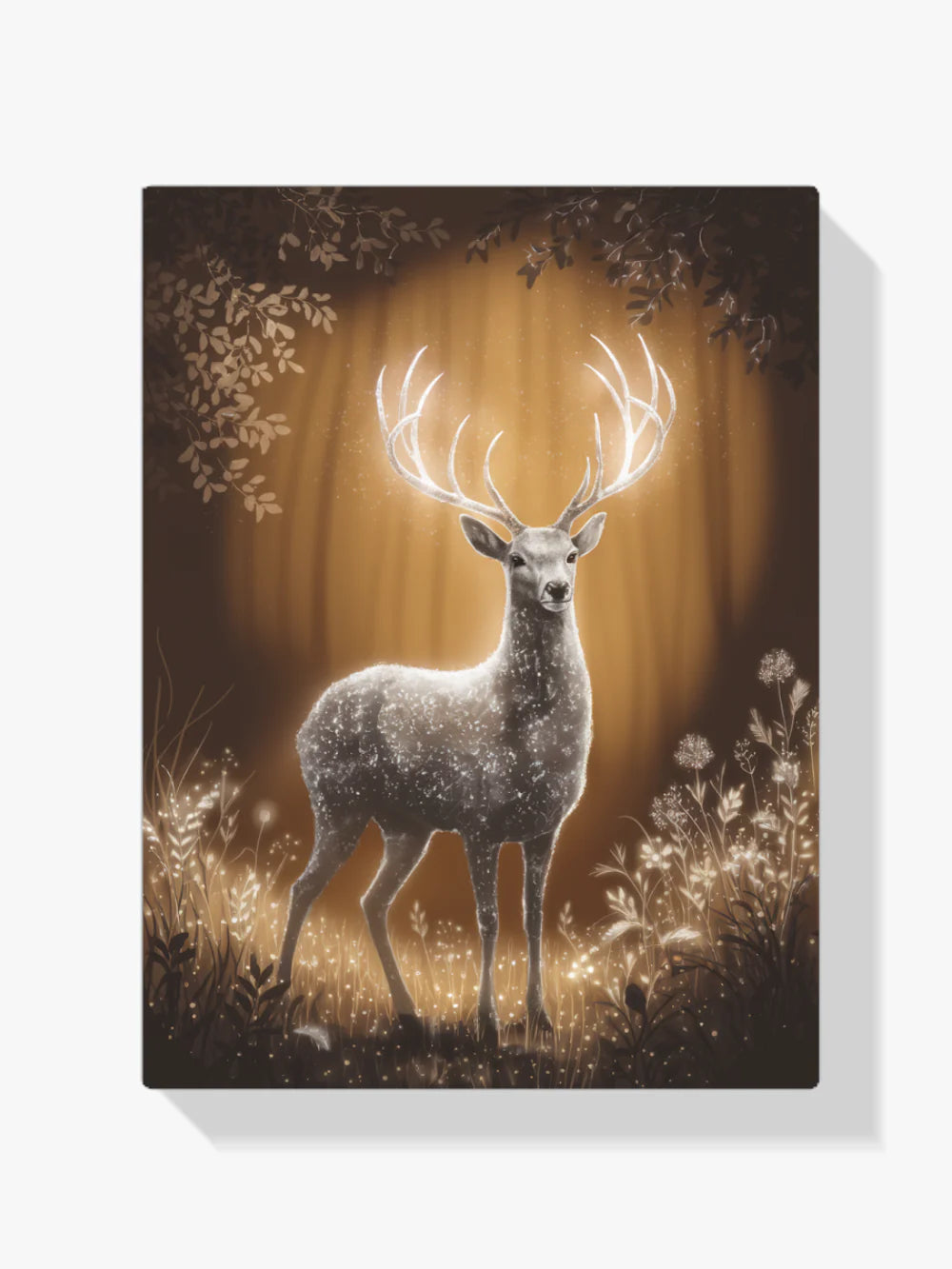 Diamond Painting - Cerf mystérieux avec des bois lumineux