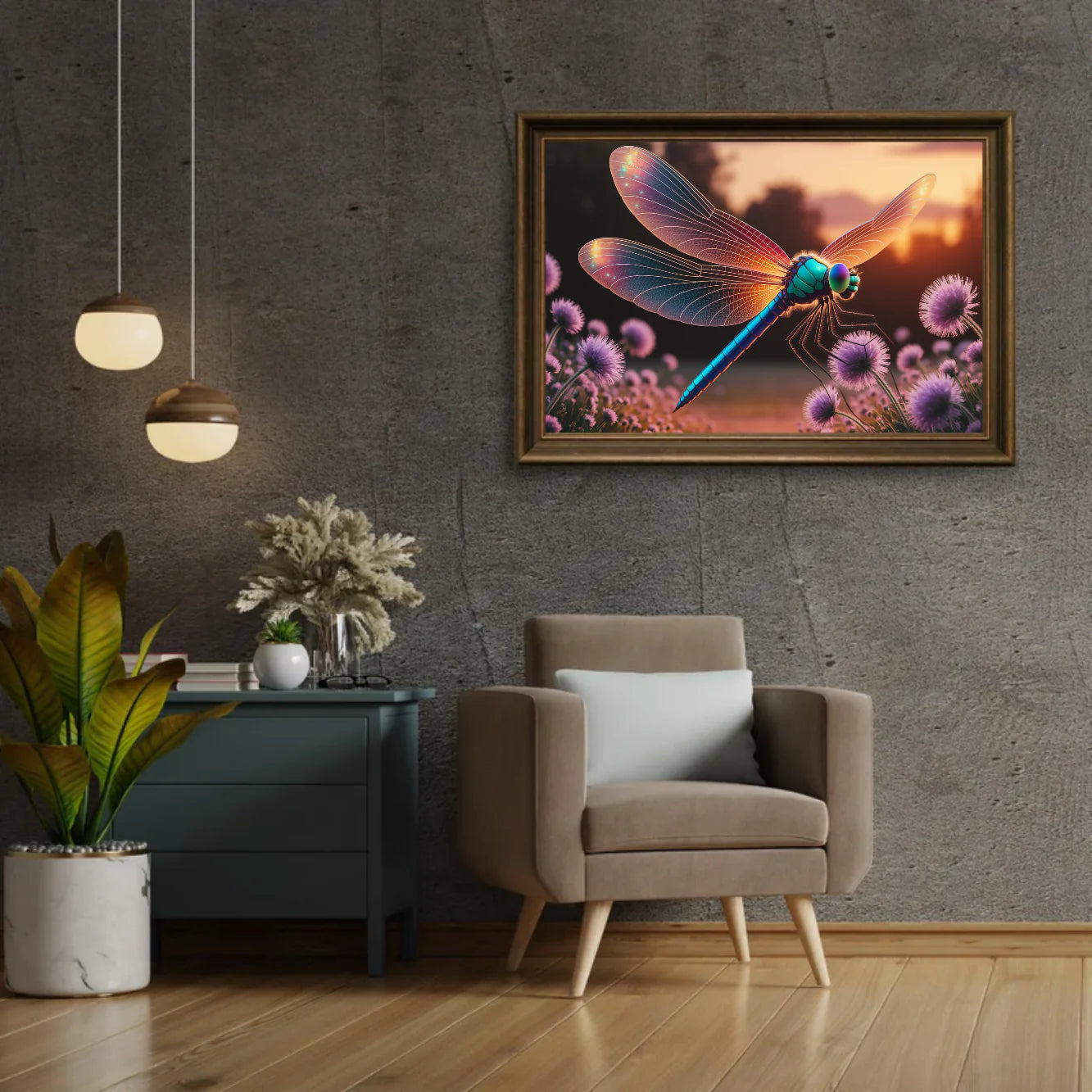 Diamond Painting - Libellule mystique aux ailes scintillantes
