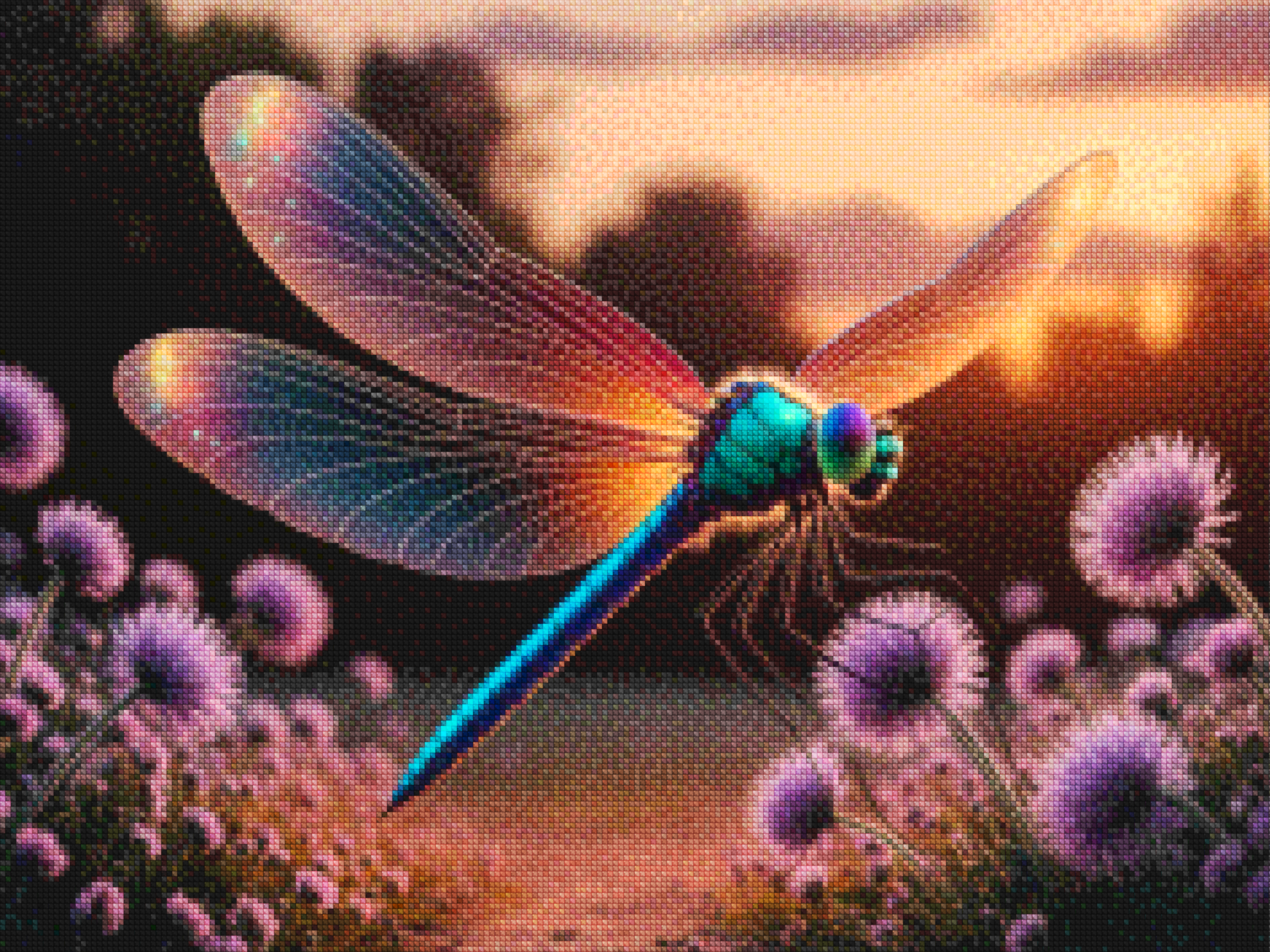 Diamond Painting - Libellule mystique aux ailes scintillantes
