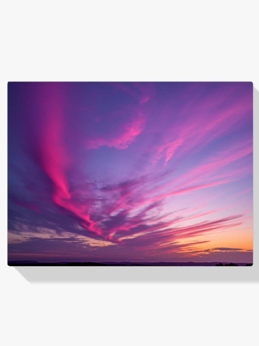 Diamond Painting - Nuages violets et roses au coucher du soleil