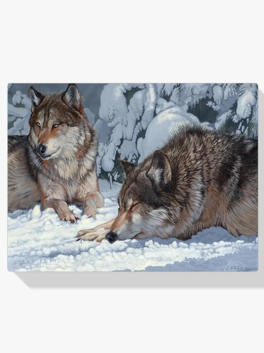 Diamond Painting - Peaceful Greys : Loup Captivant