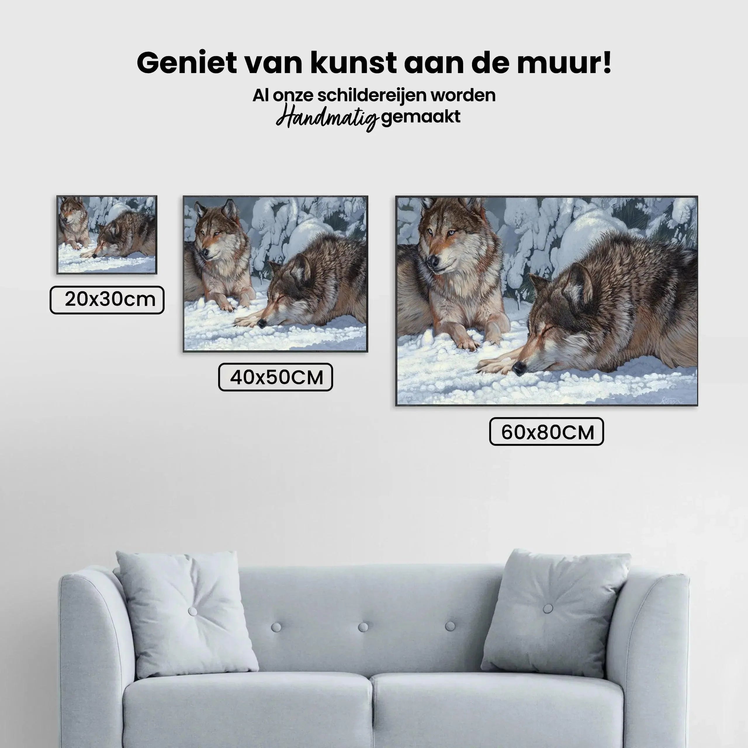 Diamond Painting - Peaceful Greys : Loup Captivant