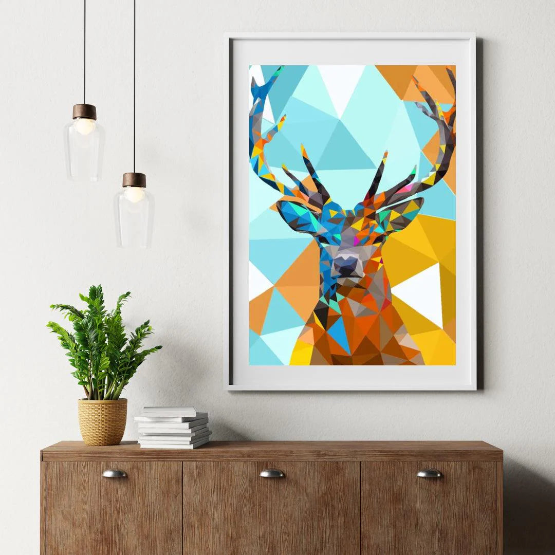 Diamond Painting - Tête de cerf polygoon 1 - SEOS®