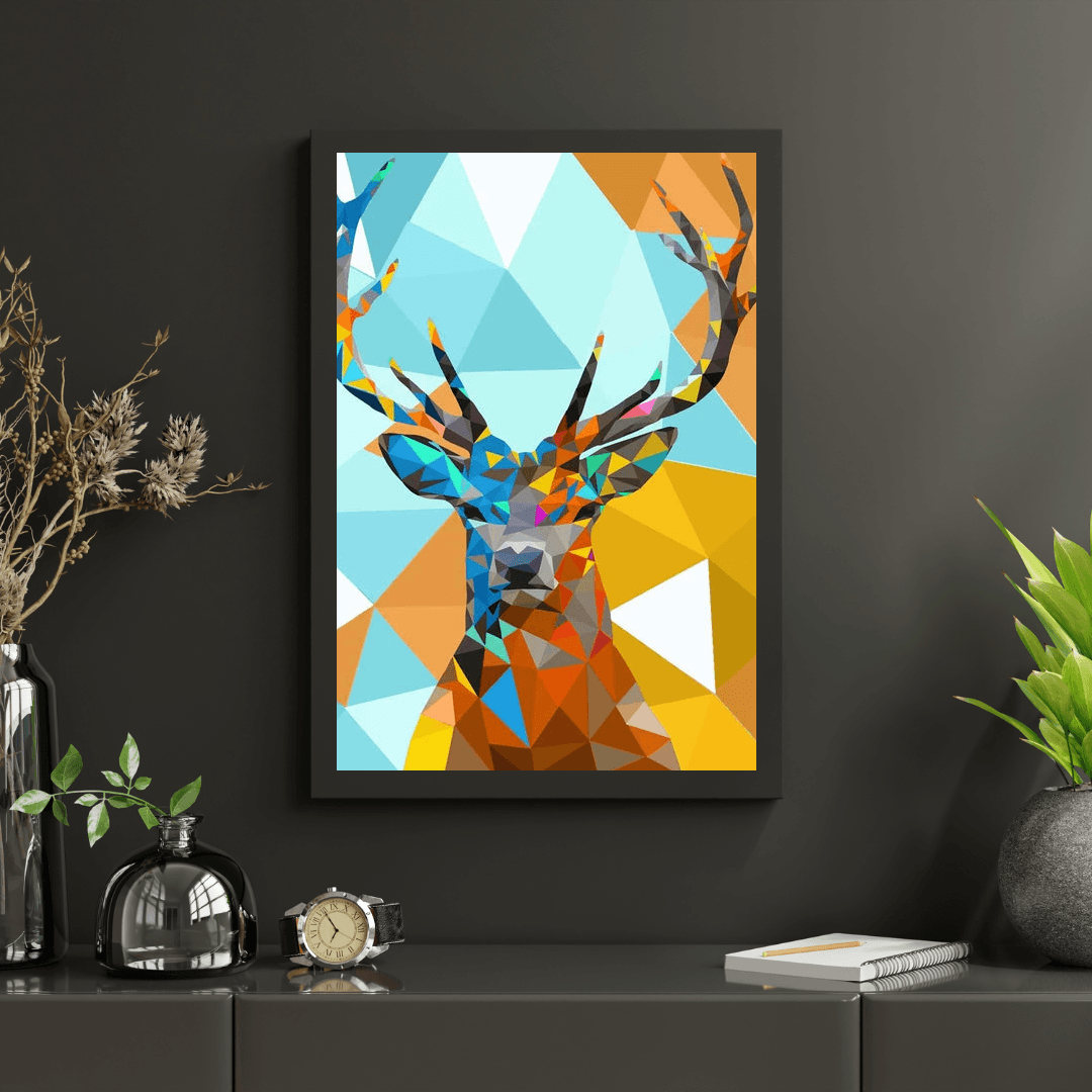 Diamond Painting - Tête de cerf polygoon 1 - SEOS®