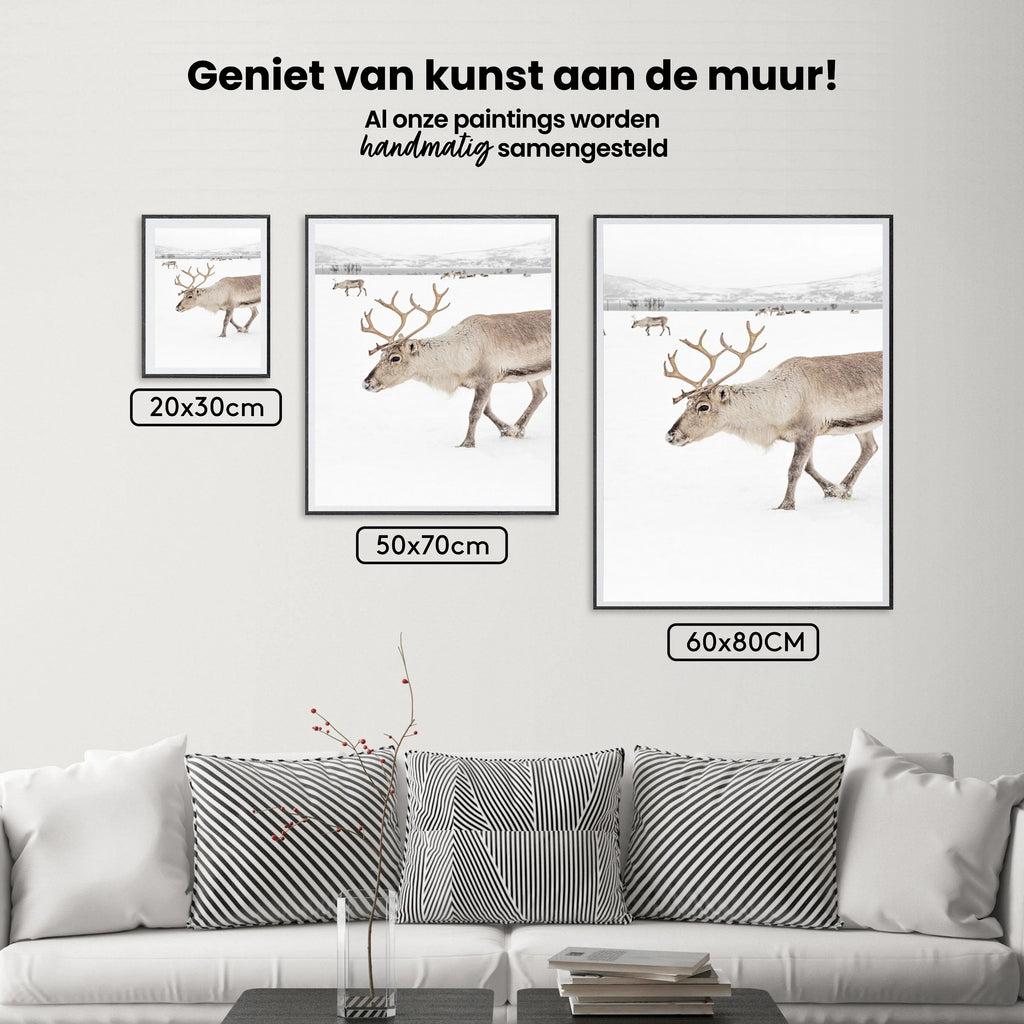 Diamond Painting - Cerfs dans un paysage d'hiver