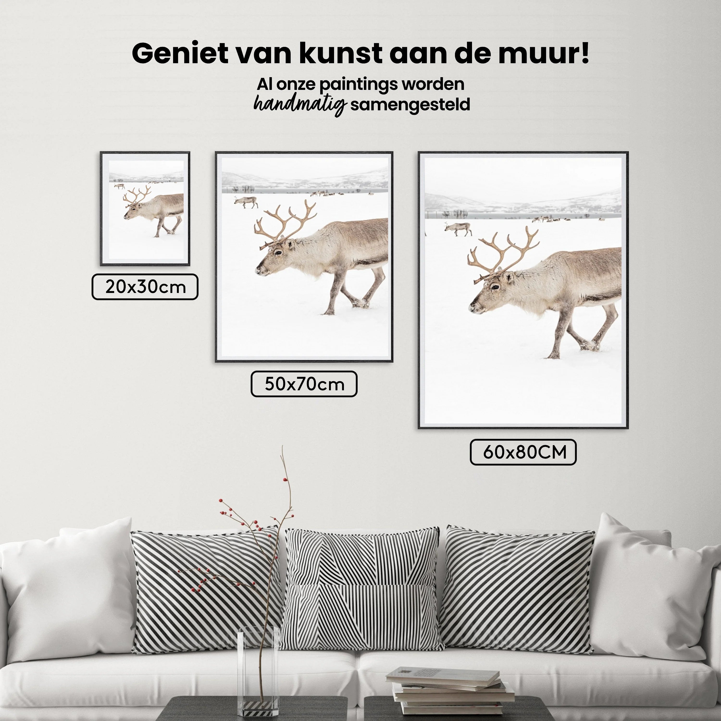 Diamond Painting - Cerfs dans un paysage d'hiver