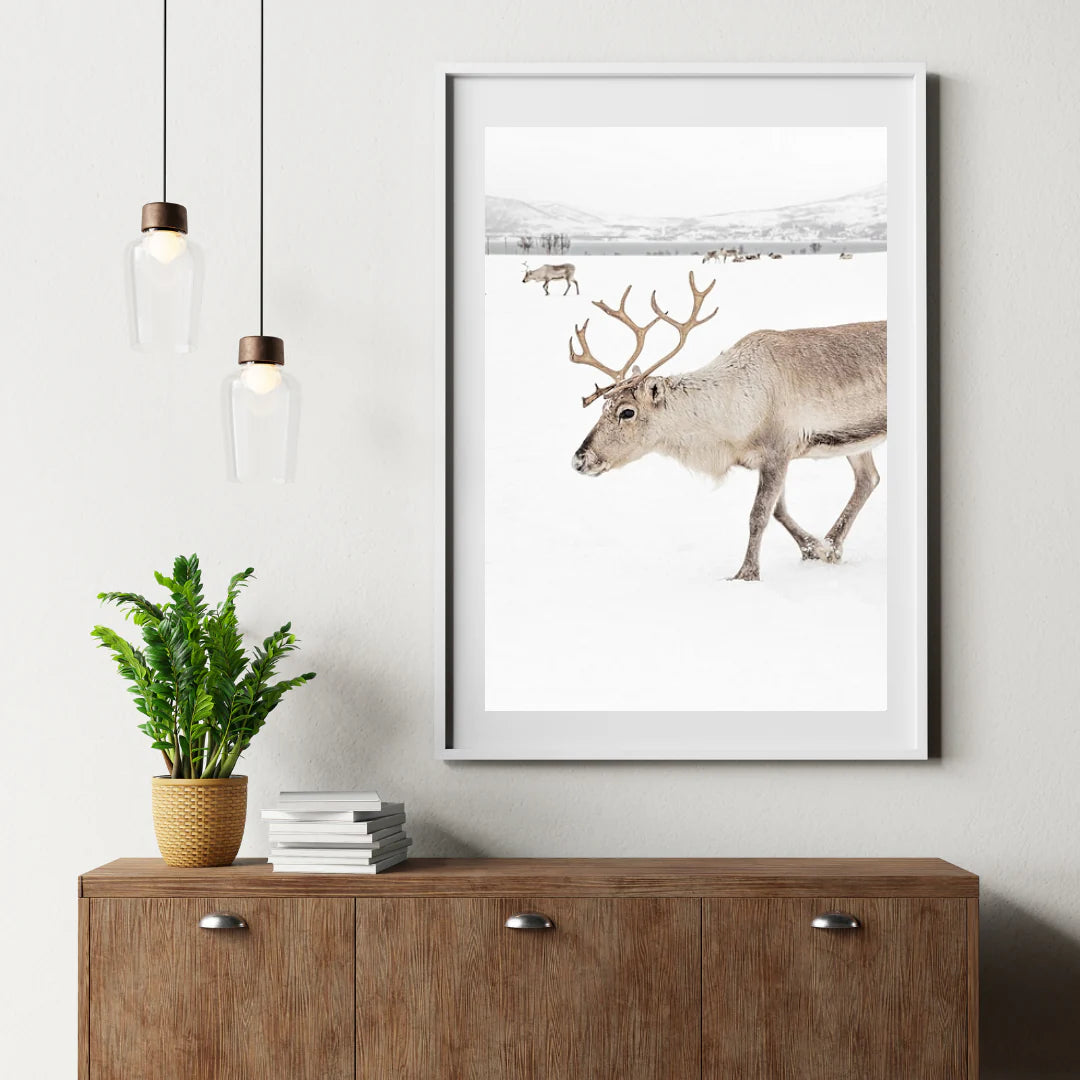 Diamond Painting - Cerfs dans un paysage d'hiver