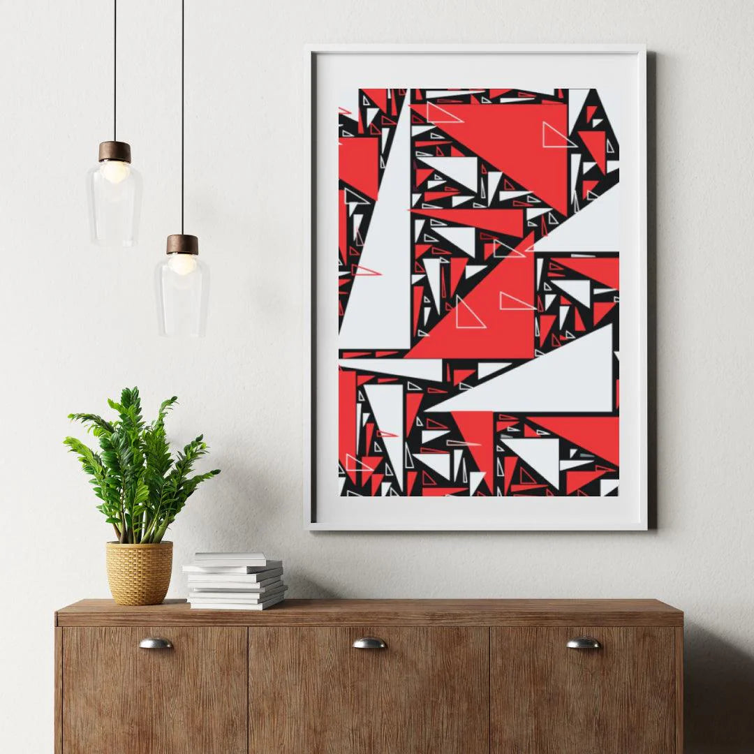 Diamond Painting - Triangles rouges et blancs - SEOS Shop ®