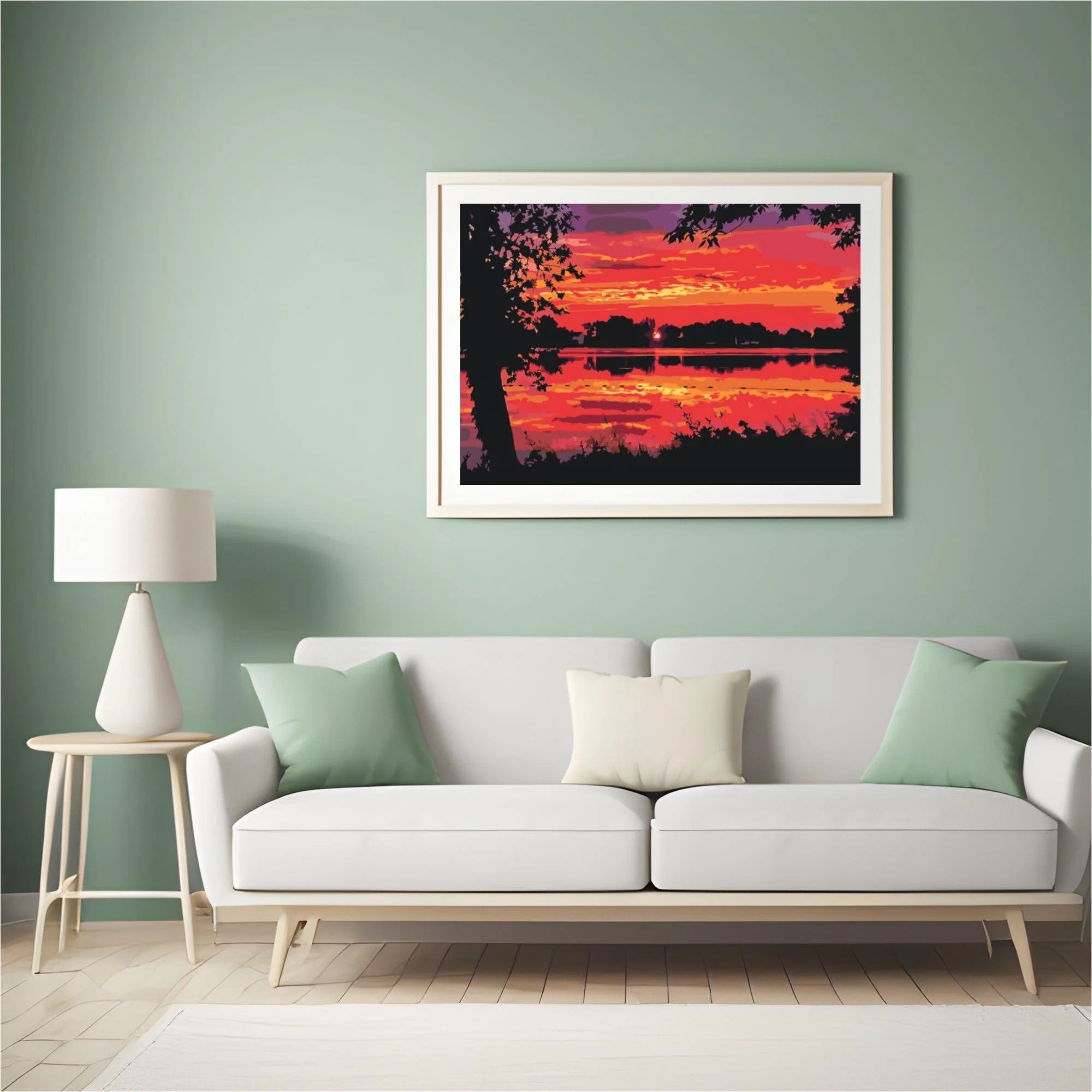 Diamond Painting - Coucher de soleil rouge - SEOS Shop ®