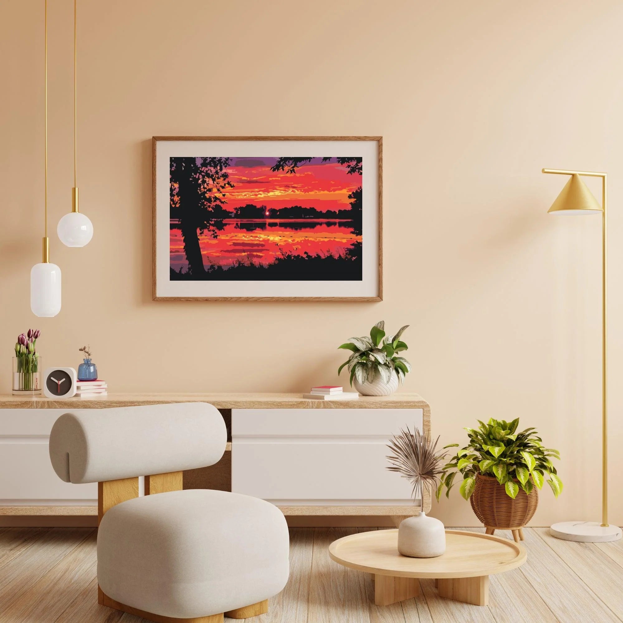 Diamond Painting - Coucher de soleil rouge - SEOS Shop ®