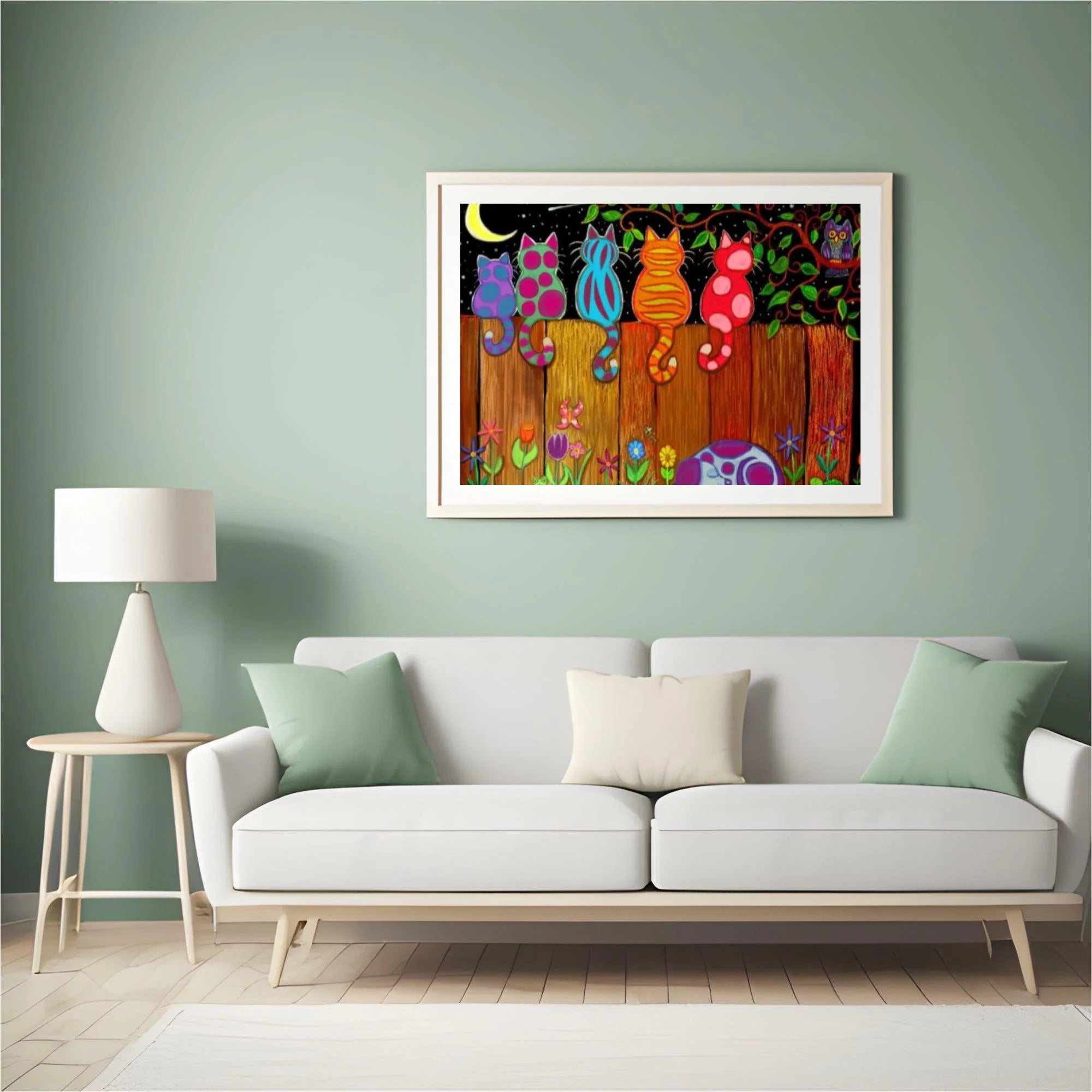 Diamond Painting - Ensemble sous la lune
