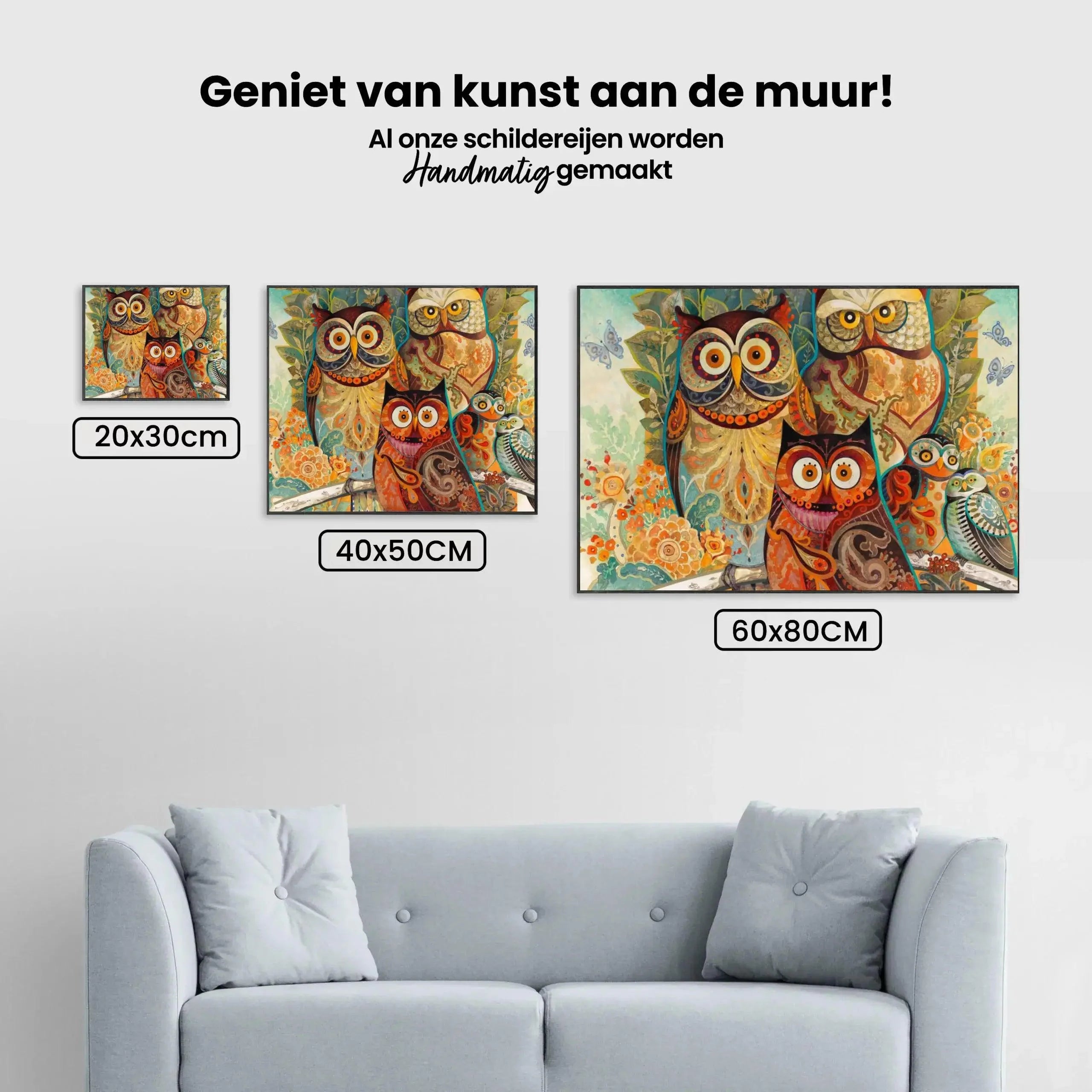 Diamond Painting - Tableau de Hiboux