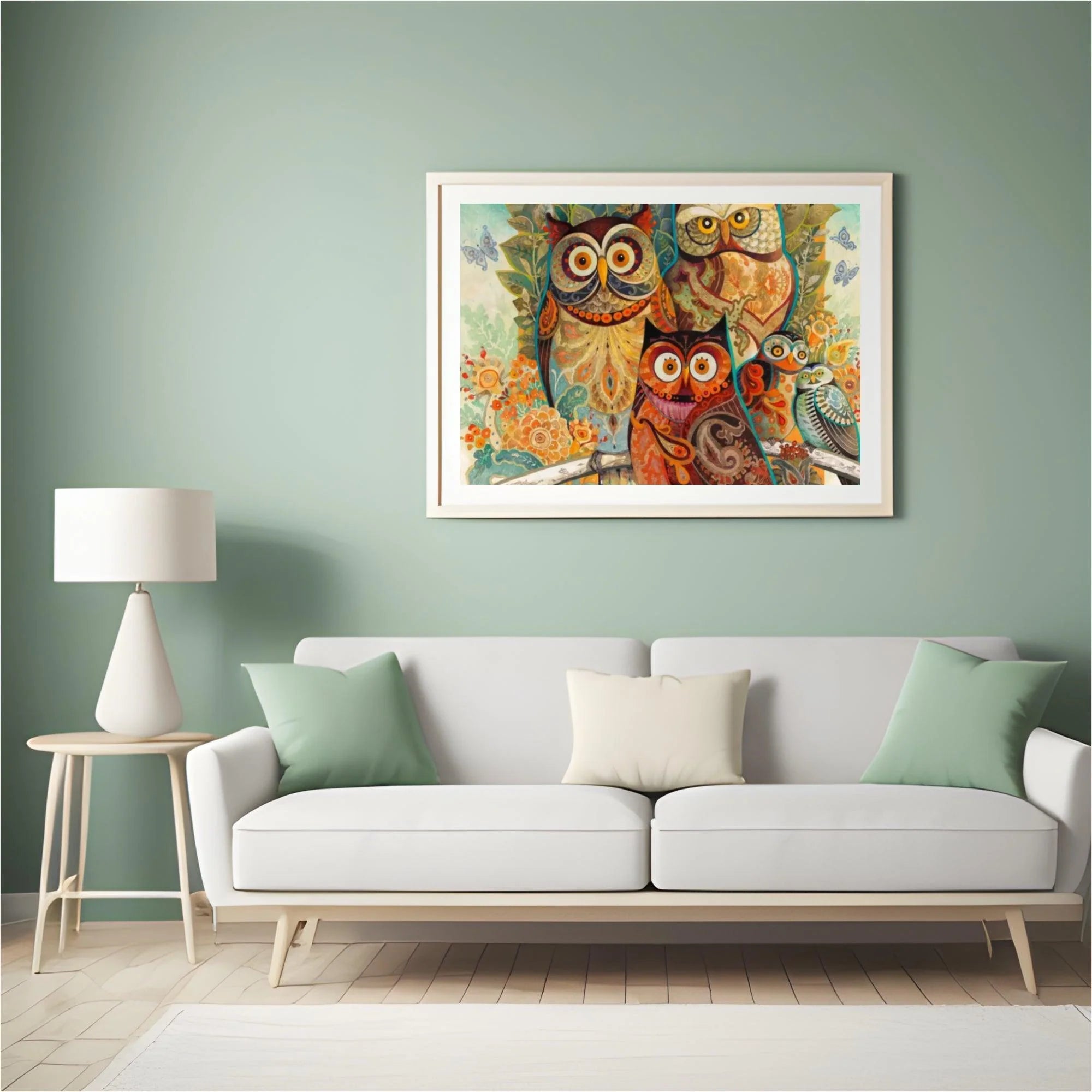 Diamond Painting - Tableau de Hiboux