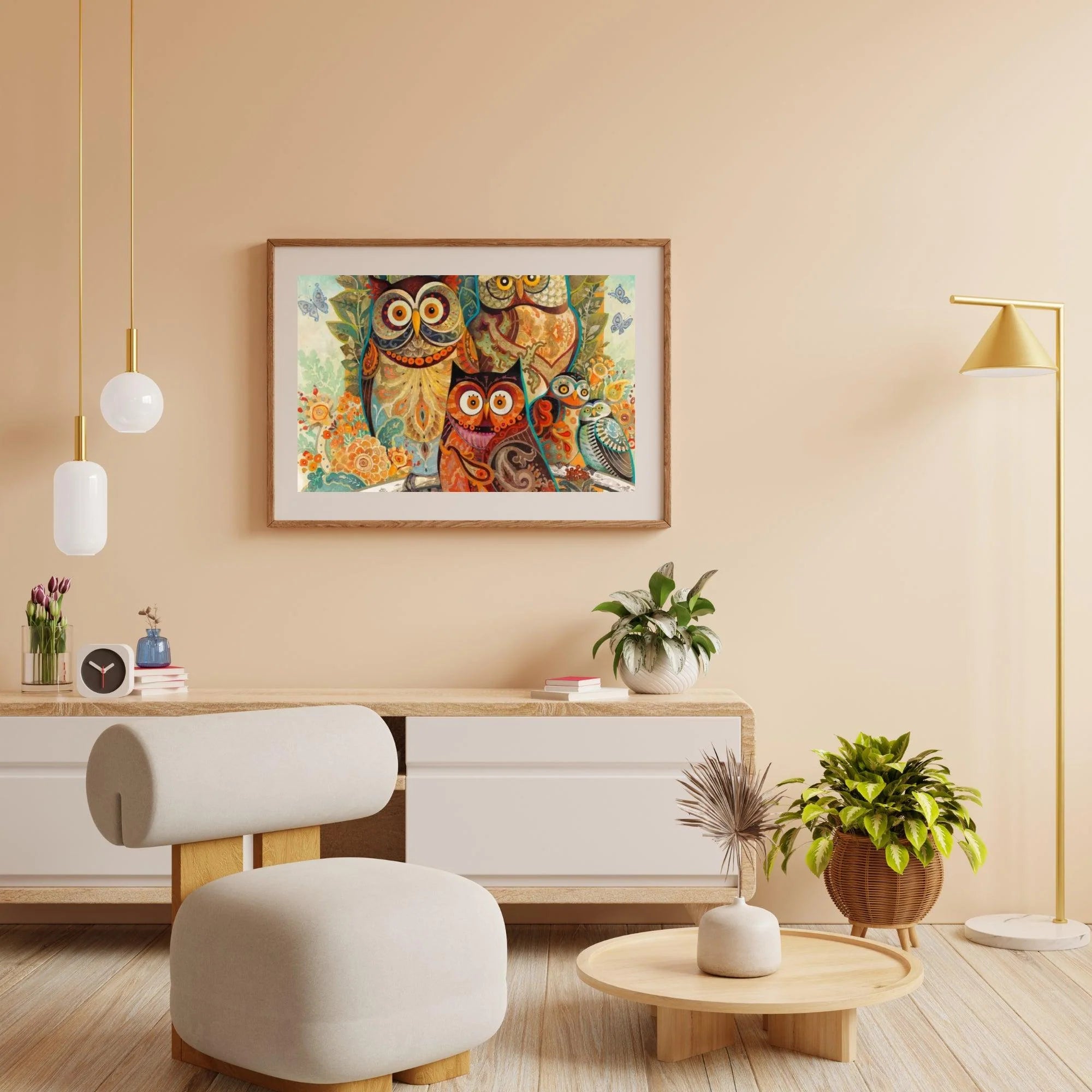 Diamond Painting - Tableau de Hiboux
