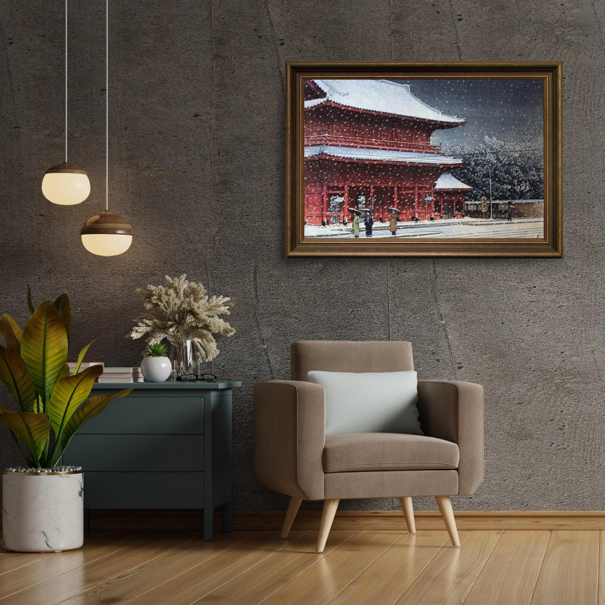 Diamond Painting - Neige sur le temple Zojoji - SEOS Shop ®